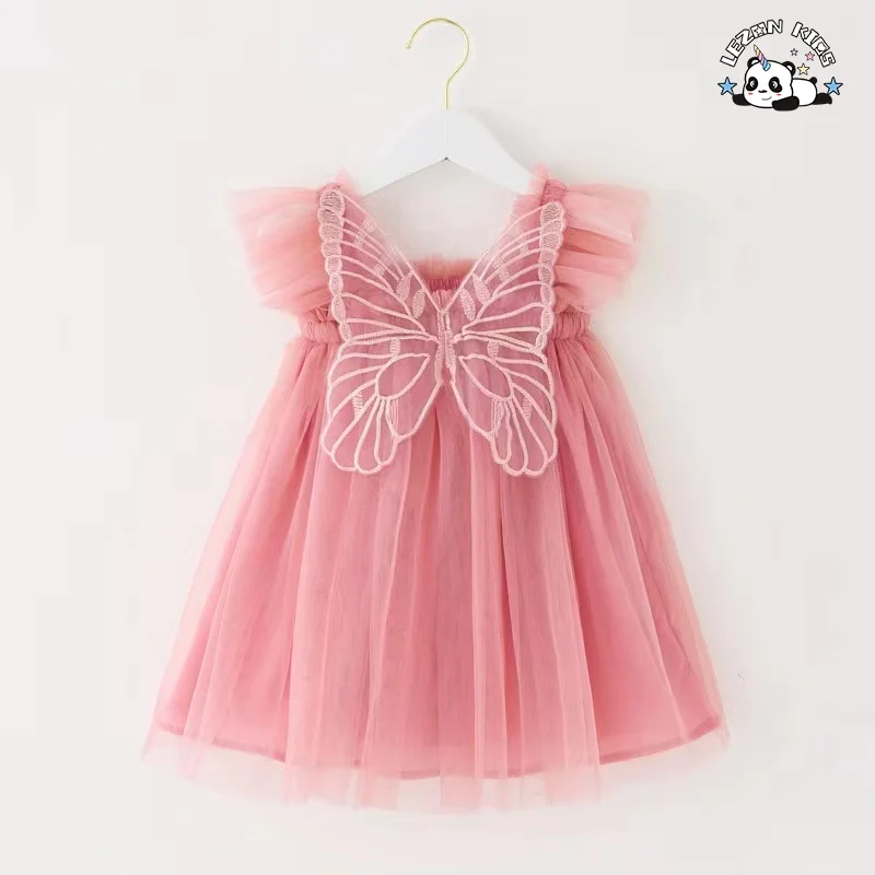 LEZONKIDS - Wholesale New Design sleeveless summer cool latest tulle children tutu dresses for girls kids